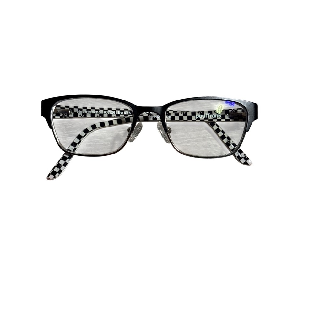 Paul Frank Electric Echo Checkered Handmade Eyeglass Frames Only Y2K School 90s